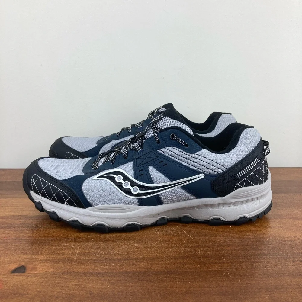 Saucony Grid Raptor TR 2 Running Shoes Gray Navy Blue S25427-5 Men's Size 11.5. - Picture 2 of 11